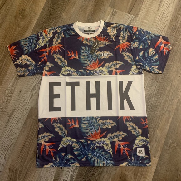 Ethik Other - NWT Ethik Color block floral tee